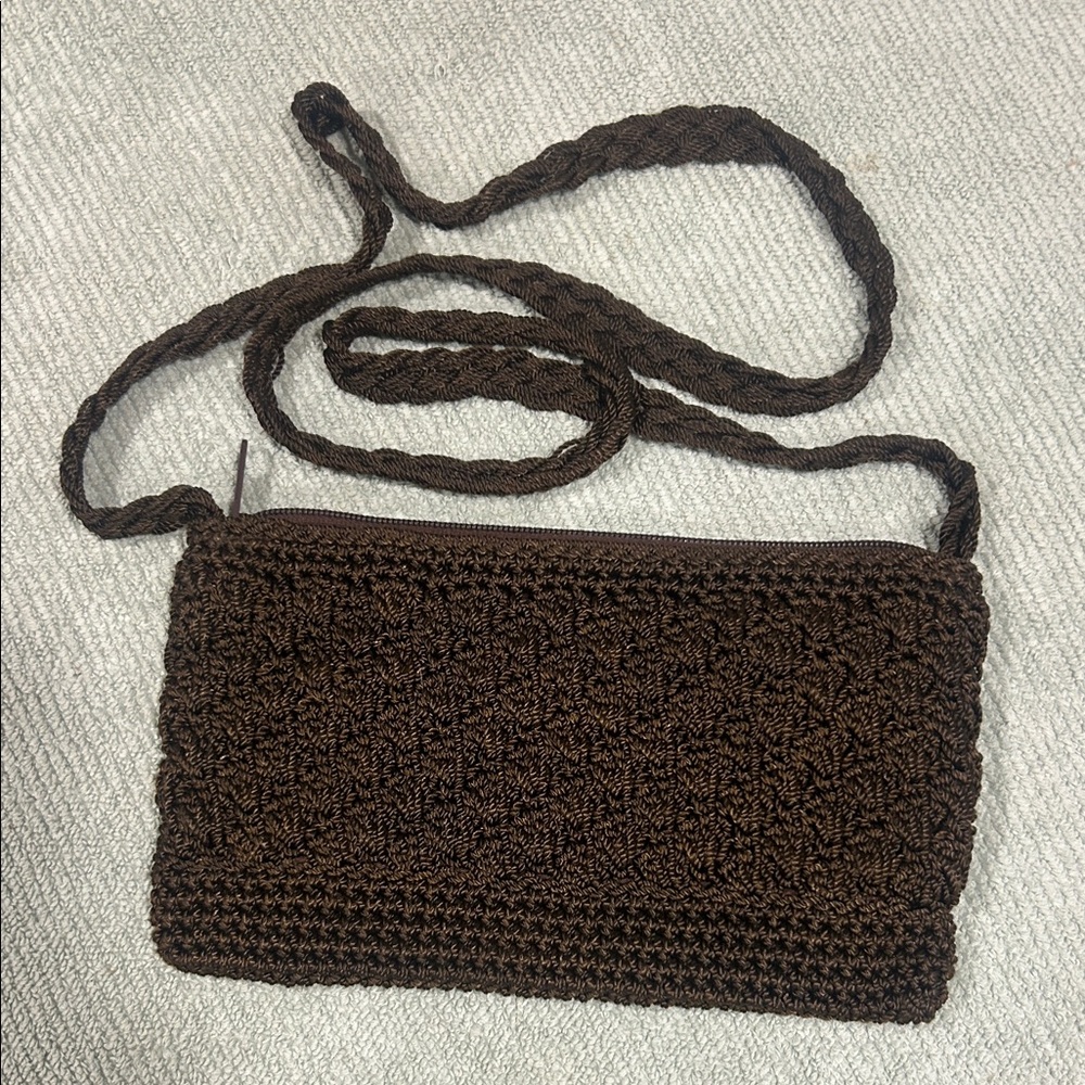 The Sak Brown Crochet Shoulder Bag - Picture 1 of 8